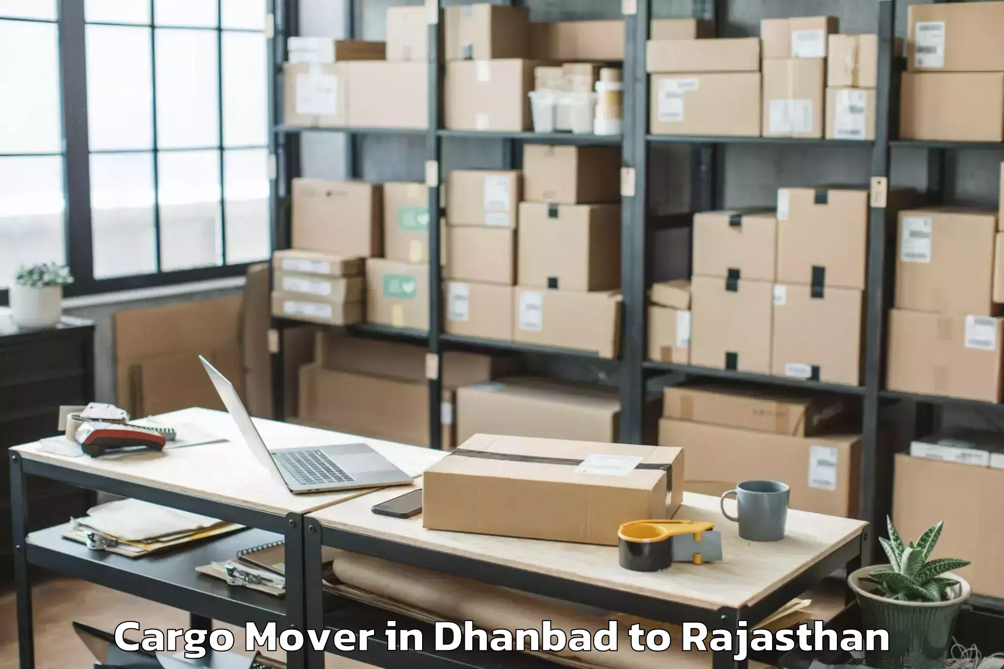 Reliable Dhanbad to Pindwara Cargo Mover